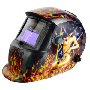 GEKO Hegesztőpajzs automata láng mintás [ G01877 ]