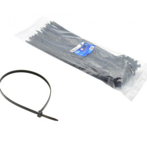 GEKO Fekete nylon kábelkötegelő 185x4.8 mm-es UV-álló 100db/csomag [ G17113 ]