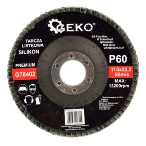 GEKO Lamellás csiszolótányér "Szilikon" GEKO Premium 115xP60 [ G78402 ]