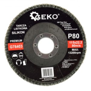 GEKO Lamellás csiszolótányér "Szilikon" GEKO Premium 115xP80 [ G78403 ]