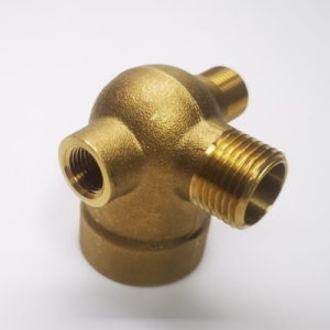 RÉZ R-4 gömb rézidom (4 utas) (elpumps VB 25/1300 elosztó idom 3/8") [ R4rezidom ]