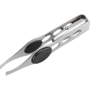 EXTOL CRAFT csipesz LED fénnyel, rozsdamentes acél, hossz: 95mm, pofák szélessége: 4mm, 3×1,5V elemmel (LR71) [ 9696 ]