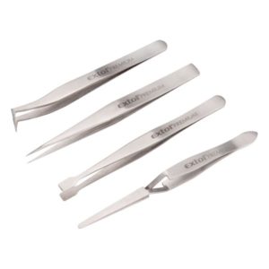 EXTOL PREMIUM csipesz klt. 4 db, CrNiMn rozsdamentes és saválló acél 201, enyhén mágneses, keménység: HRC 30 [ 8859100 ]