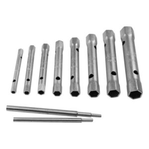 EXTOL PREMIUM csőkulcs klt., 10db (8 csőkulcs+2 hajtóvas), C.V., 6-22mm (6×7;8×9;10×11;12×13;14×15;16×17;18×19;20×22) [ 8816370 ]