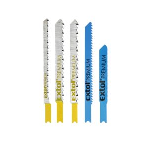 EXTOL PREMIUM dekopírlap, 5db különböző típus, univerzális befogás, HSS, HCS; Bimetál [ 8805600 ]