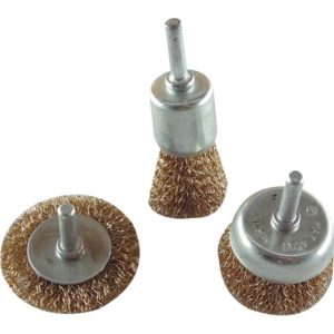 EXTOL drótcsiszoló körkefe fazékkefe készlet; O 6mm-es csap, fúróba fogható, max. 4500 ford/perc [ 1832 ]