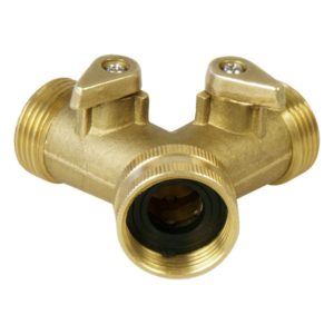 EXTOL PREMIUM elzárható Y-csatlakozó; réz, 3/4" [ 8876042 ]