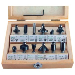 EXTOL felsőmaró klt. 12db, kisebb szett (fadobozban) ; 8mm-es befogással [ 44032 ]