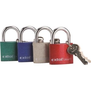 EXTOL CRAFT lakat, vas, 3 kulccsal, dobozban ; 32mm [ 77010 ]