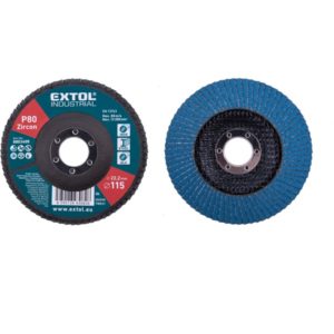 EXTOL INDUSTRIAL lamellás csiszoló INOX, acél és ALU munkadarabok csiszolására, 115×22mm; P40 [ 8803404 ]