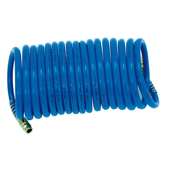 EXTOL légtömlő spirál kompresszorhoz, 10m, belső/külső átmérő: 6/8mm, PE, gyorscsatlakozóval [ 99325 ]