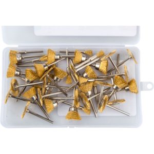 EXTOL CRAFT mini drótcsiszoló klt. 3,2 mm befogás, 45 db, 3 féle fazékkefe fejforma, rezezett acélszál [ 903761 ]