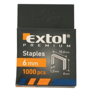 EXTOL PREMIUM tűzőgépkapocs profi (10,6×0,52×1,2mm) ; 8mm, 1000db [ 8852202 ]