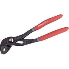 EXTOL PREMIUM vízpumpa fogó, 250mm, CrV50, max nyitás 36 mm, szivacsos nyél, akasztós papír szerszámtartó [ 8813167 ]