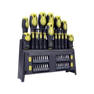 EXTOL CRAFT csavarhúzó klt. 49 db, CrV, mágneses, 4db lapos + 4 db PH + 8 db órás csavarhúzó + BIT-ek, műa. tartóállvány, bliszteren [ 53146 ]