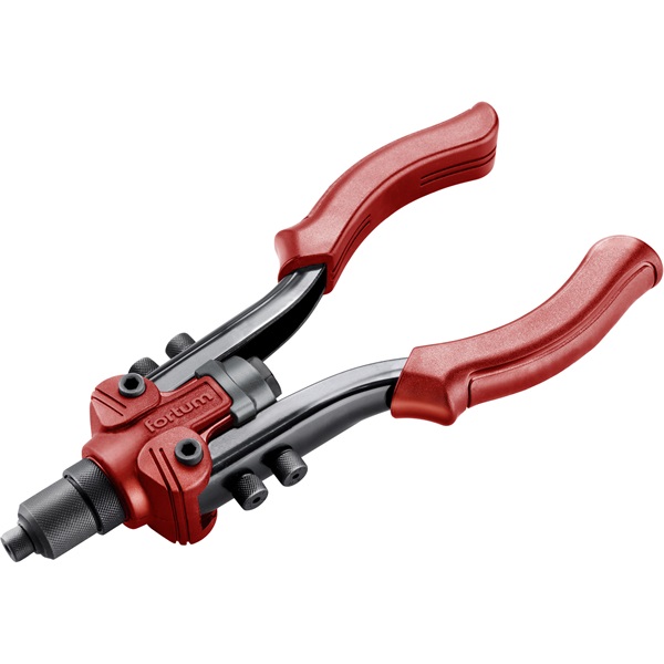 FORTUM szegecsanya- és popszegecs húzó fogó, 3az1ben, kétkaros; 260mm, CrVMo fej, FORTUM [ 4770638 ]