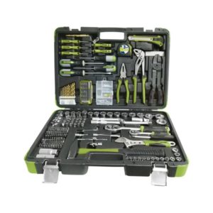 EXTOL CRAFT 3 év szerszámkészlet, CV., racsnis 45fog ; 1/4″ és 1/2″, 303 db, műanyag koffer [ 918303]