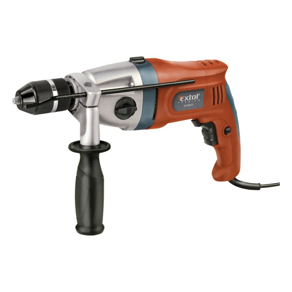 EXTOL PREMIUM ütvefúrógép 1100W, extra erős, click-lock gyorstokmány, 2 fokozatú, max. 3000 1/min., ID 1100 CF [ 8890052 ]