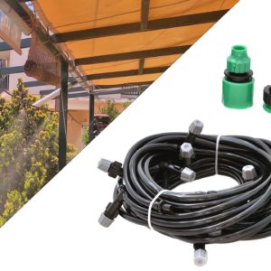 GEKO  Teraszhűtő, Párakapu Készlet, tömlővel és öntözőberendezésekkel, 10 m [ G70075 ]