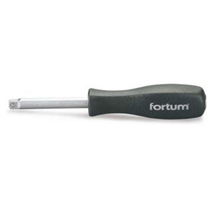 FORTUM csavarhúzó markolat dugófejekhez, 1/4", 150 mm; racsnis karral hajtható [ 4701905 ]