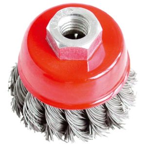 EXTOL CRAFT drótcsiszoló fazékkefe (sarokcsiszolóra) ; sodrott erős 80mm, max. 12500 ford/perc [ 17008 ]