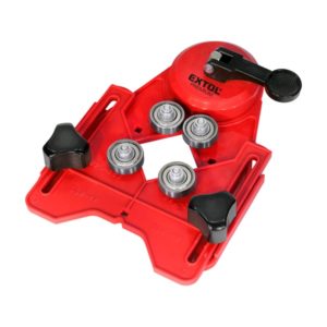 EXTOL PREMIUM fúróvezető sablon gyémánt körkivágókhoz, állítható: 4-83 mm, tapadókorongos [ 8801974 ]