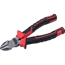 EXTOL PREMIUM 5 év oldalcsípő fogó, 160mm, duál vörös/fekete TPR nyél, 20% extra erőkifejtés, akasztós szerszámtartó [ 8813196 ]