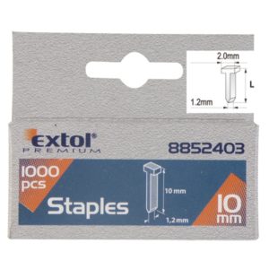 EXTOL PREMIUM szeg fejjel profi tűzőgéphez 1000db ; 10mm (2,0×1,2mm) [ 8852403 ]