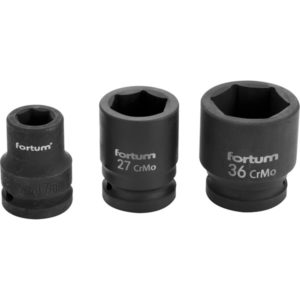 FORTUM gépi (impakt) dugófej 3/4", 30mm, L 54 mm, feketített, FORTUM [ 4703030 ]