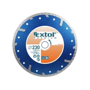 EXTOL PREMIUM gyémántvágó TURBO Plus; 125mm, száraz és vizes vágáshoz, vágási mélység: 2,5 cm [ 8803032 ]
