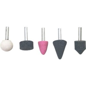 EXTOL CRAFT köszörűkő klt. fúrógéphez; 5db, 6mm tengely, bliszter [ 1820 ]