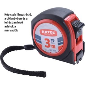 EXTOL PREMIUM mérőszalag, gumírozott, 1 stoppos, 5m×25mm [ 8821036 ]