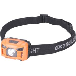 EXTOL LIGHT LED fejlámpa, 3 W, CREE XPL, 100 Lumen; tölthető akkuval, 3 funkció (teljes/ 1/2 fényerő, villogás), fehér+piros [ 43180 ]