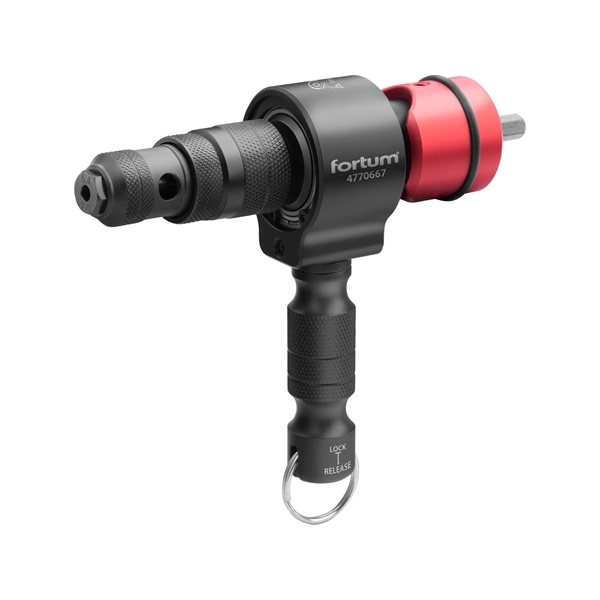 FORTUM adapter klt. fúrógéphez, 2 az 1-ben, popszegecsekhez és POP-NUT szegecsanyákhoz, 15 db, FORTUM [ 4770667 ]