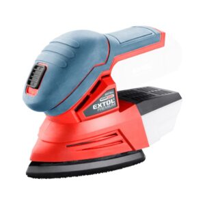 EXTOL PREMIUM  akkus delta csiszoló, Share20V, 20V, Li-ion, AKKU és TÖLTŐ NÉLKÜL, 123×95 mm, ford.: 11.000 f/perc [ 8891845 ]