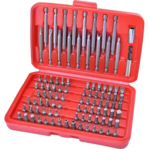 EXTOL PREMIUM behajtó klt. 98 db Cr.V., lapos:3-7mm, PH0-3, PZ0-3, HEX 1,5-6mm, T és TTa 8-40, hosszú bitekkel is [ 8819649 ]