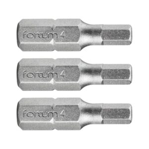 FORTUM behajtóhegy HEX, 3 db, S2 acél; H 4×25mm, bliszteren [ 4741505 ]