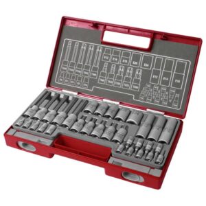 FORTUM bitdugófej és dugókulcs klt. TORX, 32db, 61CrV5 [ 4700020 ]