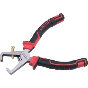 EXTOL PREMIUM  blankoló fogó; 160mm,  duál  vörös/fekete TPR nyél, akasztós szerszámtartó [ 8813190 ]