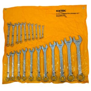 EXTOL CRAFT csillag-villás kulcs klt., CV., műanyag tartóban ; 21db, 6-32mm [ 8631143 ]