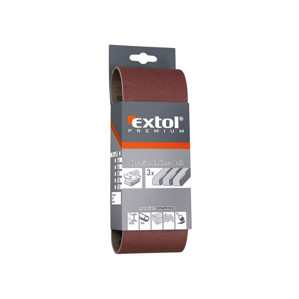 EXTOL PREMIUM csiszolószalag klt. 75×533mm 3 db P100 1 EXTOL PREMIUM csiszolószalag klt. 75×533mm 3 db P100