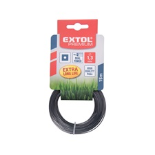 EXTOL PREMIUM damil szegélynyíró géphez 2,0 mm, négyszög keresztmetszetű, fekete közép/dual power, 15m [ 8870913 ]