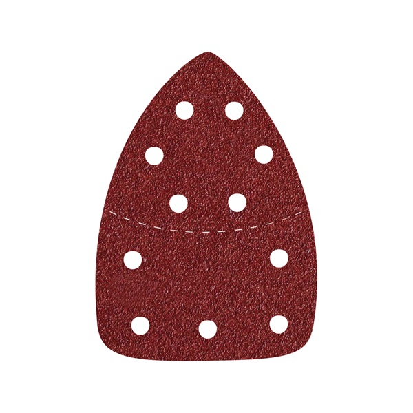 EXTOL PREMIUM delta csiszolópapír, lyukas klt. 10db, 149×105 mm; 11 db lyukkal, P80, 8894002 csiszológéphez [ 8803972 ]