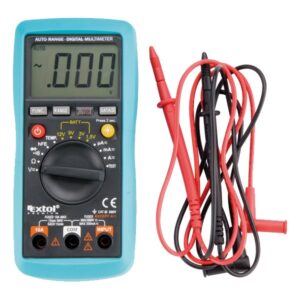 EXTOL PREMIUM digitális multiméter; Amper/Volt/Ohm mérő, hangjelző funkcióval, CE, 3 db 1,5V AAA elem [ 8831250 ]