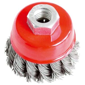 EXTOL CRAFT drótcsiszoló fazékkefe (sarokcsiszolóra) ; sodrott erős 65mm, max. 12500 ford/perc [ 17007 ]