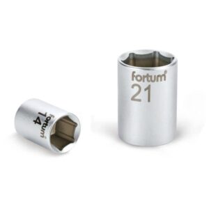 FORTUM dugófej, 1/2", 17mm, 61CrV5, mattkróm, 38mm hosszú [ 4700417 ]