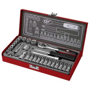 FORTUM dugókulcs és bitdugófej klt. 1/4", 31db, 61CrV5 mattkróm [ 4700003 ]