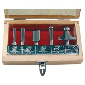 EXTOL felsőmaró klt. 5 db-os (fadobozban) ; 8mm-es befogással [ 44025 ]