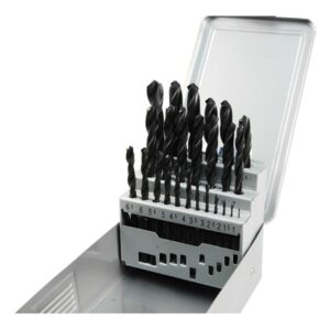 EXTOL PREMIUM fémcsigafúró klt, HSS, DIN 338, fém dobozban;1,0-13,0mm,25 db [ 8801192 ]