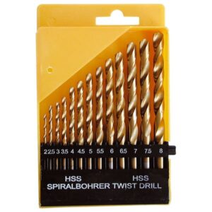 EXTOL CRAFT fémfúró klt. HSS TITÁN bevonatú, 13db, 2-8mm, (műanyag dobozban) [ 1118A ]